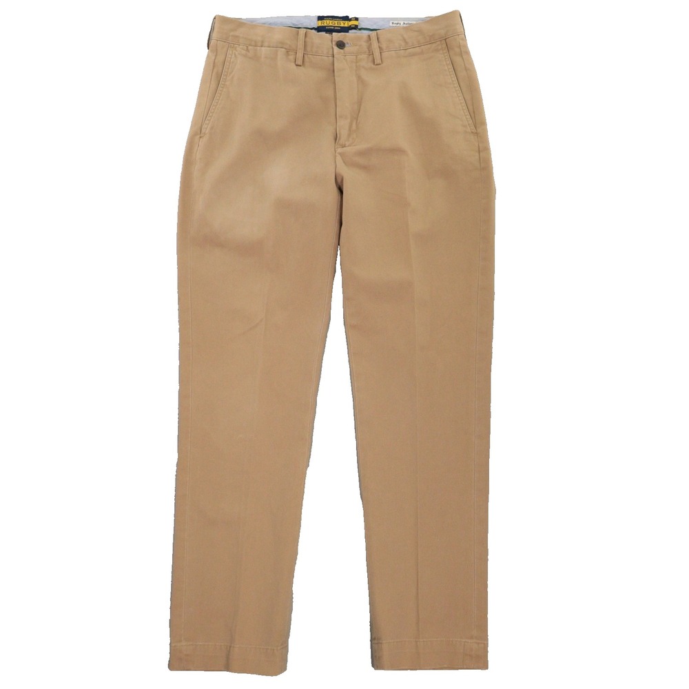 Ralph Lauren Rugby Chino Pants Antique Slim Fit Khaki Cotton Men 32x30